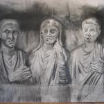"Fiat Justitia Ruat Co...." 24x18 pencil and charcoal on cold-pressed watercolor paper