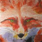 "Fox" 48x48 acrylic on wood 