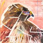 "Hawk" 48x48 acrylic on wood