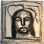 "Jesus" 24x24 acrylic on wood