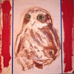 "Owl" 30x30 acrylic on wood