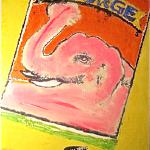 "George on Yellow" 30x36 acrylic on canvas